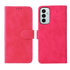 Leather Case Stands Flip Cover Holder L01Z for Samsung Galaxy M23 5G Hot Pink