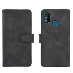 Leather Case Stands Flip Cover Holder L01Z for Samsung Galaxy M30s Black