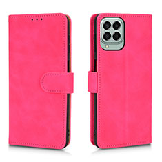 Leather Case Stands Flip Cover Holder L01Z for Samsung Galaxy M33 5G Hot Pink