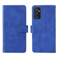 Leather Case Stands Flip Cover Holder L01Z for Samsung Galaxy M52 5G Blue