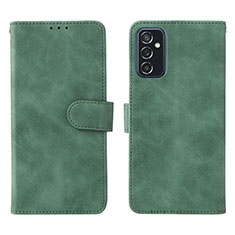 Leather Case Stands Flip Cover Holder L01Z for Samsung Galaxy M52 5G Green