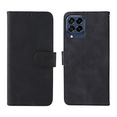 Leather Case Stands Flip Cover Holder L01Z for Samsung Galaxy M53 5G Black