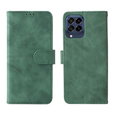 Leather Case Stands Flip Cover Holder L01Z for Samsung Galaxy M53 5G Green