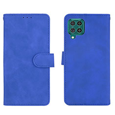 Leather Case Stands Flip Cover Holder L01Z for Samsung Galaxy M62 4G Blue