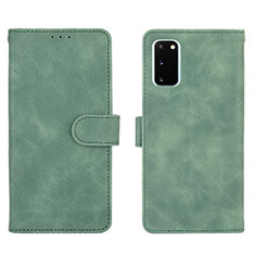 Leather Case Stands Flip Cover Holder L01Z for Samsung Galaxy S20 FE (2022) 5G Green