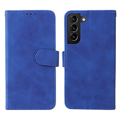 Leather Case Stands Flip Cover Holder L01Z for Samsung Galaxy S24 Plus 5G Blue