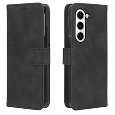 Leather Case Stands Flip Cover Holder L01Z for Samsung Galaxy Z Fold5 5G Black