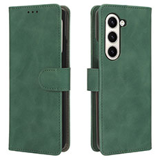 Leather Case Stands Flip Cover Holder L01Z for Samsung Galaxy Z Fold5 5G Green