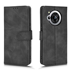 Leather Case Stands Flip Cover Holder L01Z for Sharp Aquos R7 Black