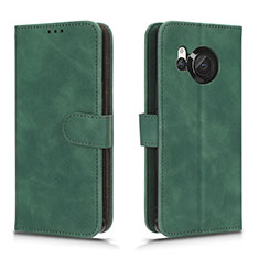 Leather Case Stands Flip Cover Holder L01Z for Sharp Aquos R8 Green