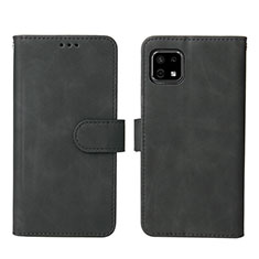 Leather Case Stands Flip Cover Holder L01Z for Sharp Aquos Sense6 Black