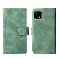 Leather Case Stands Flip Cover Holder L01Z for Sharp Aquos Sense6s Green