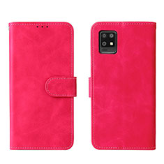 Leather Case Stands Flip Cover Holder L01Z for Sharp Aquos Zero6 Hot Pink