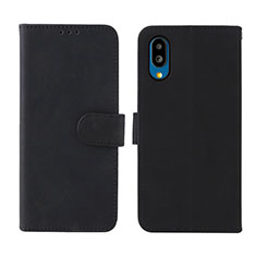 Leather Case Stands Flip Cover Holder L01Z for Sharp Simple Sumaho 6 Black