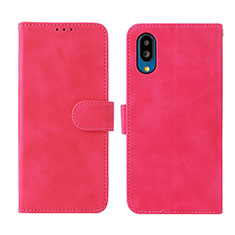 Leather Case Stands Flip Cover Holder L01Z for Sharp Simple Sumaho 6 Hot Pink