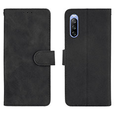 Leather Case Stands Flip Cover Holder L01Z for Sony Xperia 10 III Lite Black