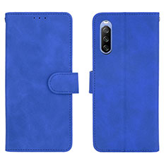 Leather Case Stands Flip Cover Holder L01Z for Sony Xperia 10 III Lite Blue