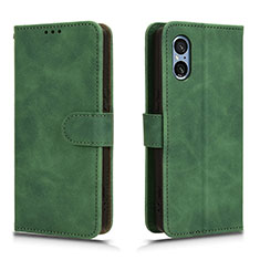Leather Case Stands Flip Cover Holder L01Z for Sony Xperia 5 V Green