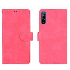 Leather Case Stands Flip Cover Holder L01Z for Sony Xperia L4 Hot Pink