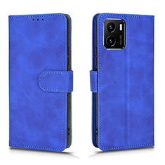 Leather Case Stands Flip Cover Holder L01Z for Vivo iQOO U5x Blue