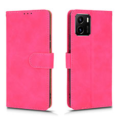 Leather Case Stands Flip Cover Holder L01Z for Vivo iQOO U5x Hot Pink