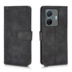 Leather Case Stands Flip Cover Holder L01Z for Vivo iQOO Z6 Pro 5G Black