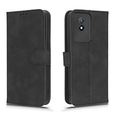 Leather Case Stands Flip Cover Holder L01Z for Vivo Y02A Black