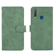 Leather Case Stands Flip Cover Holder L01Z for Vivo Y11 Green