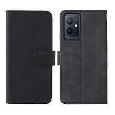 Leather Case Stands Flip Cover Holder L01Z for Vivo Y30 5G Black