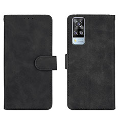 Leather Case Stands Flip Cover Holder L01Z for Vivo Y31 (2021) Black