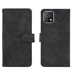 Leather Case Stands Flip Cover Holder L01Z for Vivo Y31s 5G Black