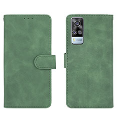 Leather Case Stands Flip Cover Holder L01Z for Vivo Y51A Green