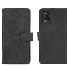 Leather Case Stands Flip Cover Holder L01Z for Vivo Y73 (2021) Black