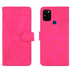 Leather Case Stands Flip Cover Holder L01Z for Wiko View5 Hot Pink