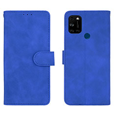 Leather Case Stands Flip Cover Holder L01Z for Wiko View5 Plus Blue