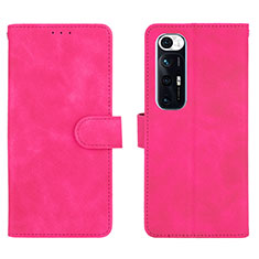 Leather Case Stands Flip Cover Holder L01Z for Xiaomi Mi 10S 5G Hot Pink