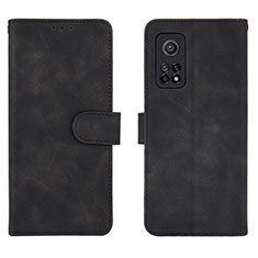 Leather Case Stands Flip Cover Holder L01Z for Xiaomi Mi 10T 5G Black