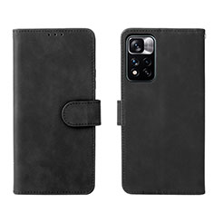 Leather Case Stands Flip Cover Holder L01Z for Xiaomi Mi 11i 5G (2022) Black