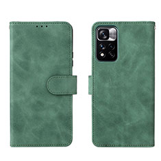 Leather Case Stands Flip Cover Holder L01Z for Xiaomi Mi 11i 5G (2022) Green