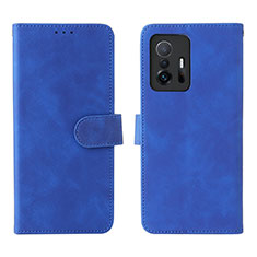 Leather Case Stands Flip Cover Holder L01Z for Xiaomi Mi 11T 5G Blue