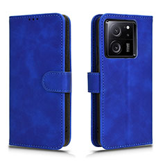 Leather Case Stands Flip Cover Holder L01Z for Xiaomi Mi 13T Pro 5G Blue