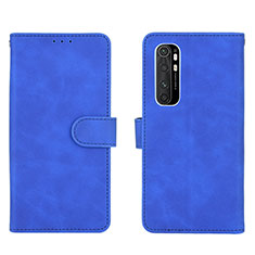 Leather Case Stands Flip Cover Holder L01Z for Xiaomi Mi Note 10 Lite Blue