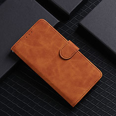 Leather Case Stands Flip Cover Holder L01Z for Xiaomi POCO C3 Brown