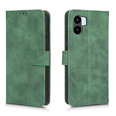 Leather Case Stands Flip Cover Holder L01Z for Xiaomi Poco C51 Green