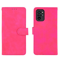 Leather Case Stands Flip Cover Holder L01Z for Xiaomi Poco M5S Hot Pink