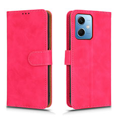 Leather Case Stands Flip Cover Holder L01Z for Xiaomi Poco X5 5G Hot Pink