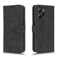 Leather Case Stands Flip Cover Holder L01Z for Xiaomi Poco X5 Pro 5G Black