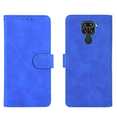 Leather Case Stands Flip Cover Holder L01Z for Xiaomi Redmi 10X 4G Blue