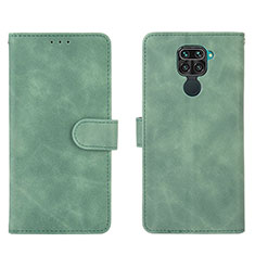 Leather Case Stands Flip Cover Holder L01Z for Xiaomi Redmi 10X 4G Green