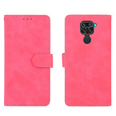 Leather Case Stands Flip Cover Holder L01Z for Xiaomi Redmi 10X 4G Hot Pink